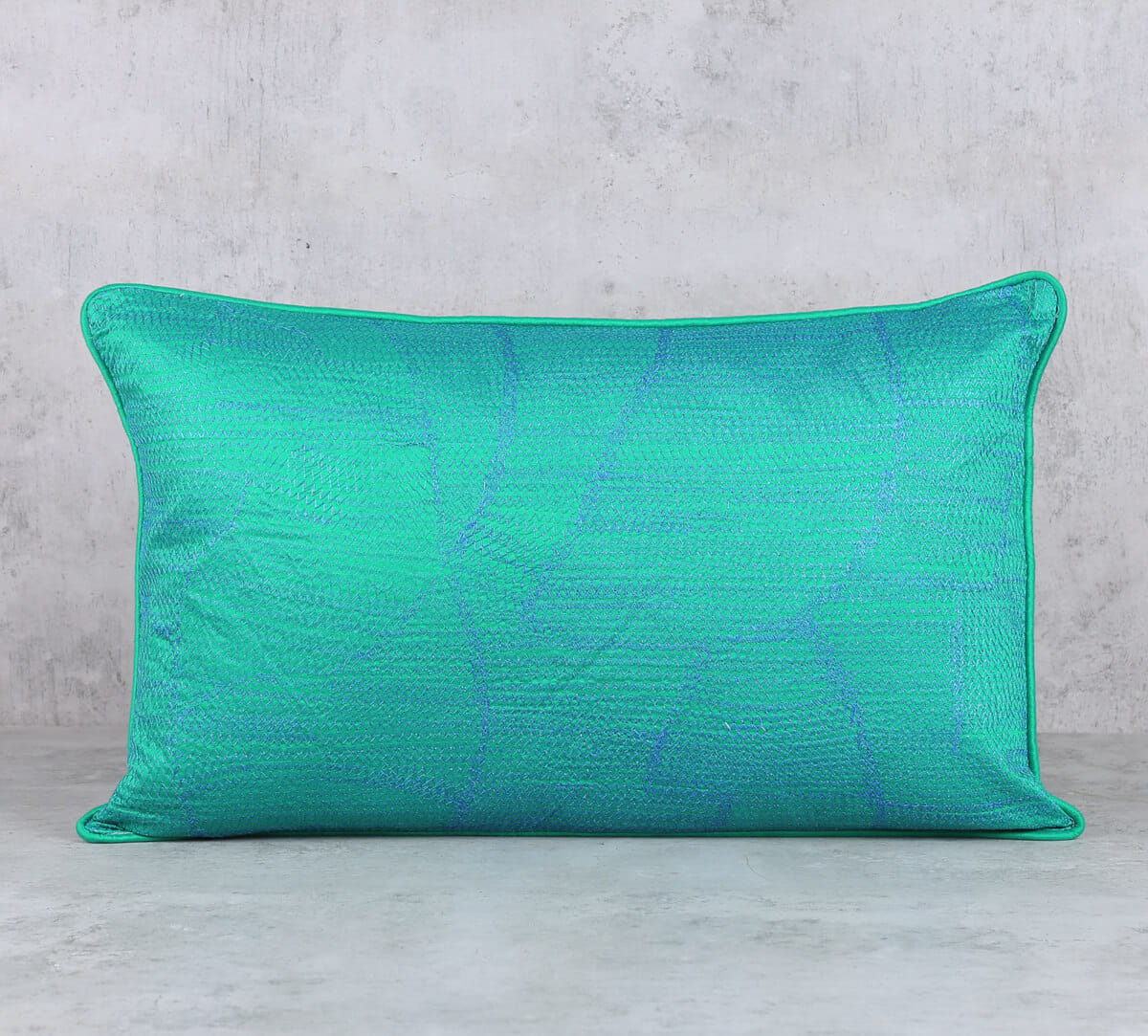Saturn Celeste Textured Embroidered Cushion Cover