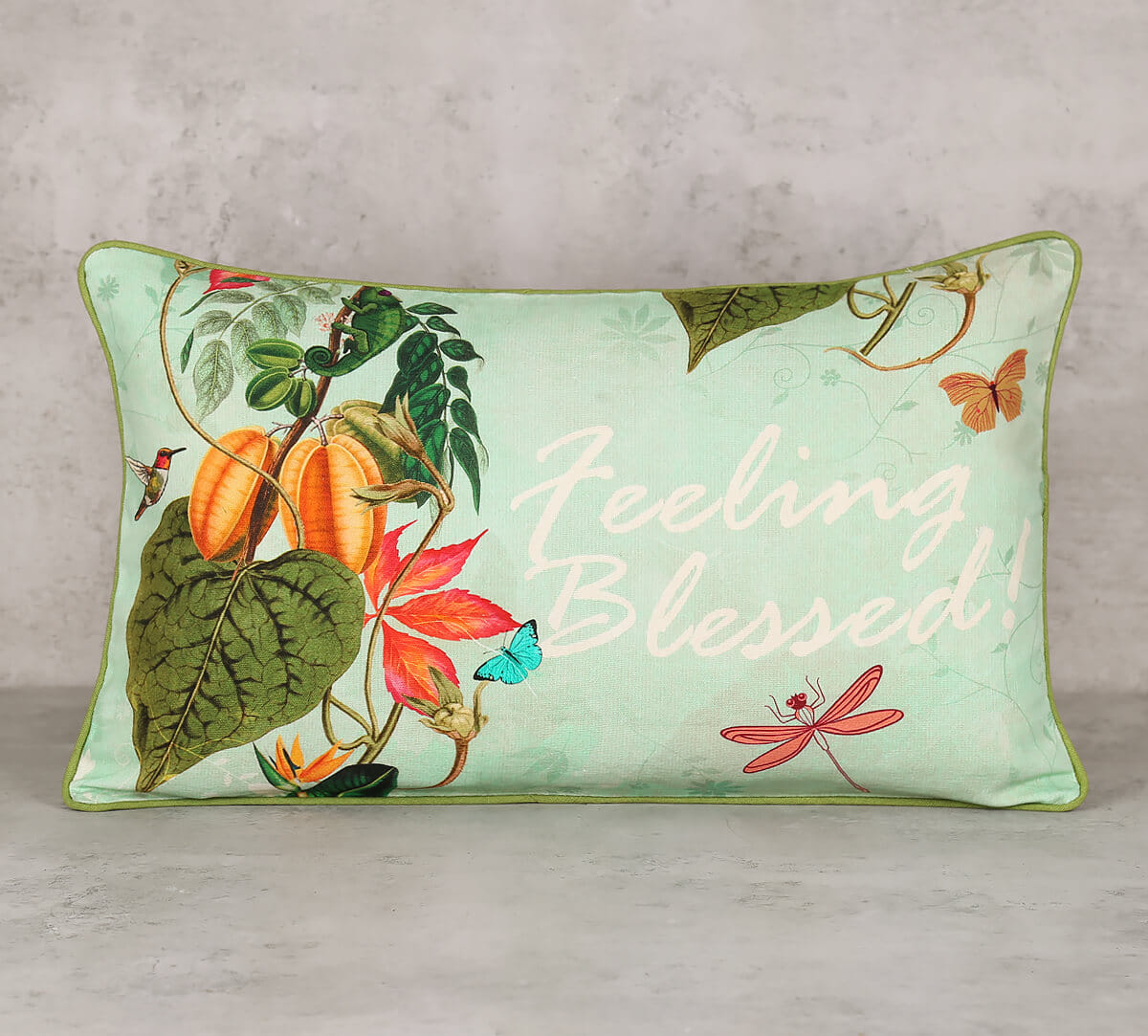 Seedling Monarch Cotton Duck Rectangle Cushion Cover