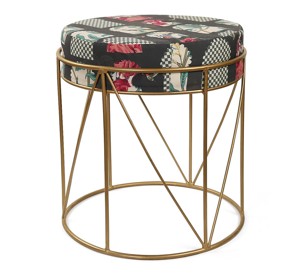 Signature Windows Iron Pouffe