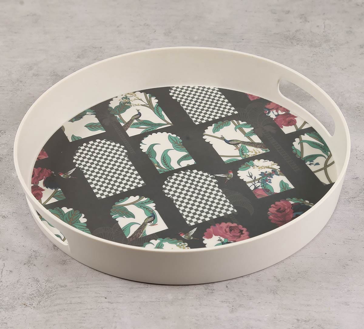 Signature Windows Round Bamboo Tray