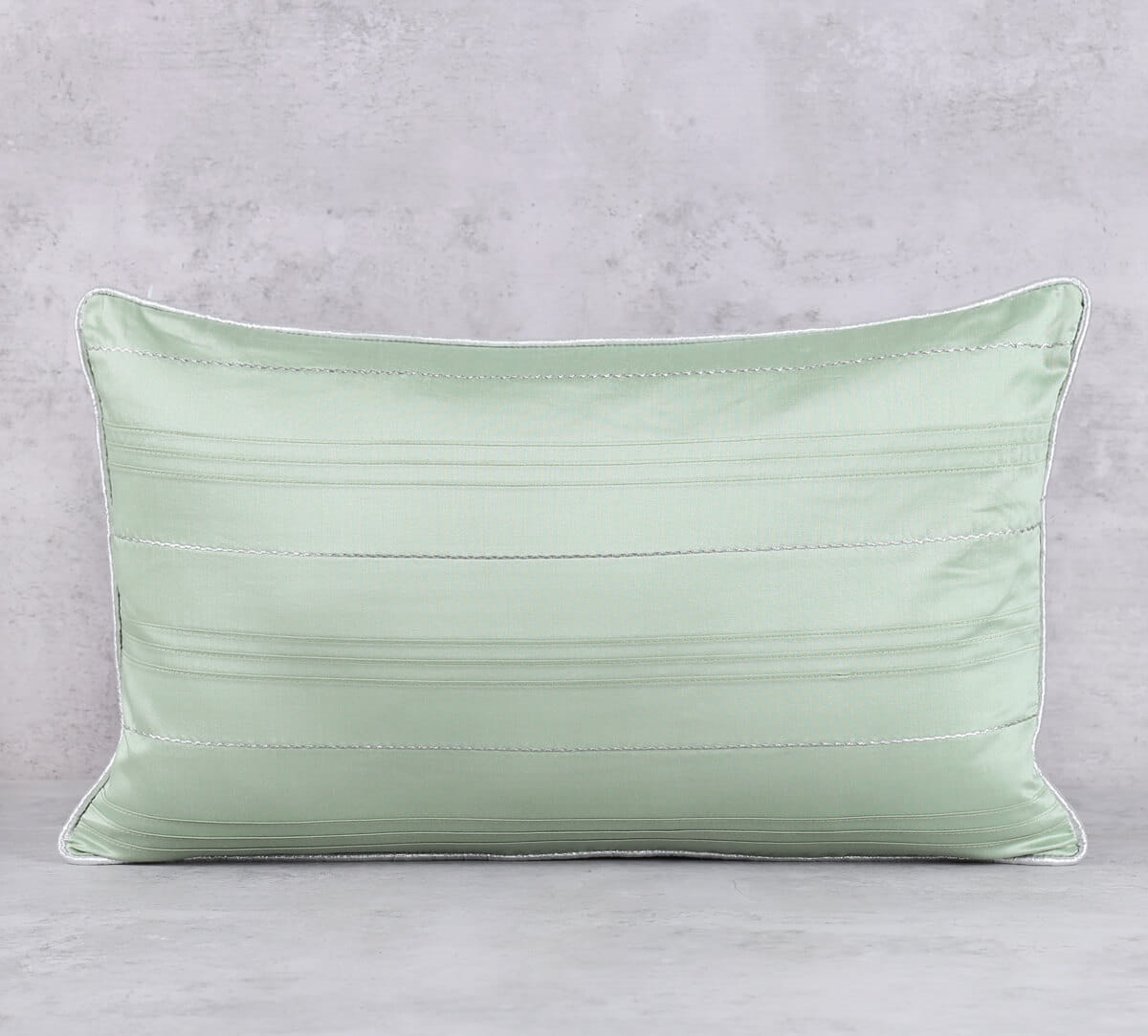 Silver Jade Pintuck Cushion Cover