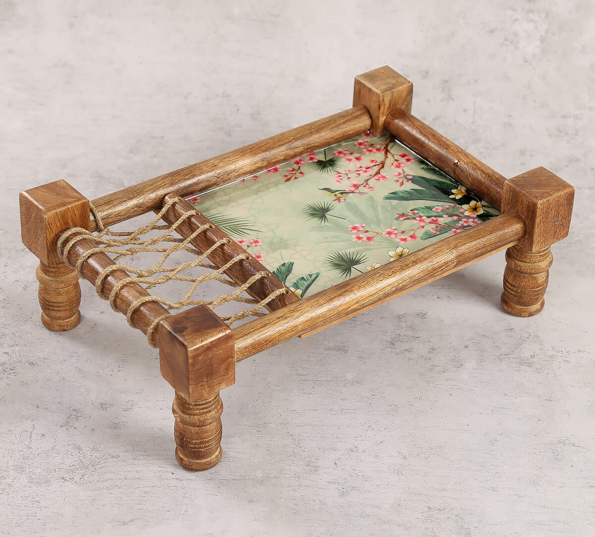 Spring Bloom Wooden Platter