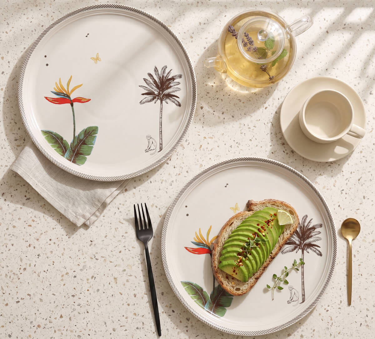 Strelizia's Garden Dinner Plate Set of 2
