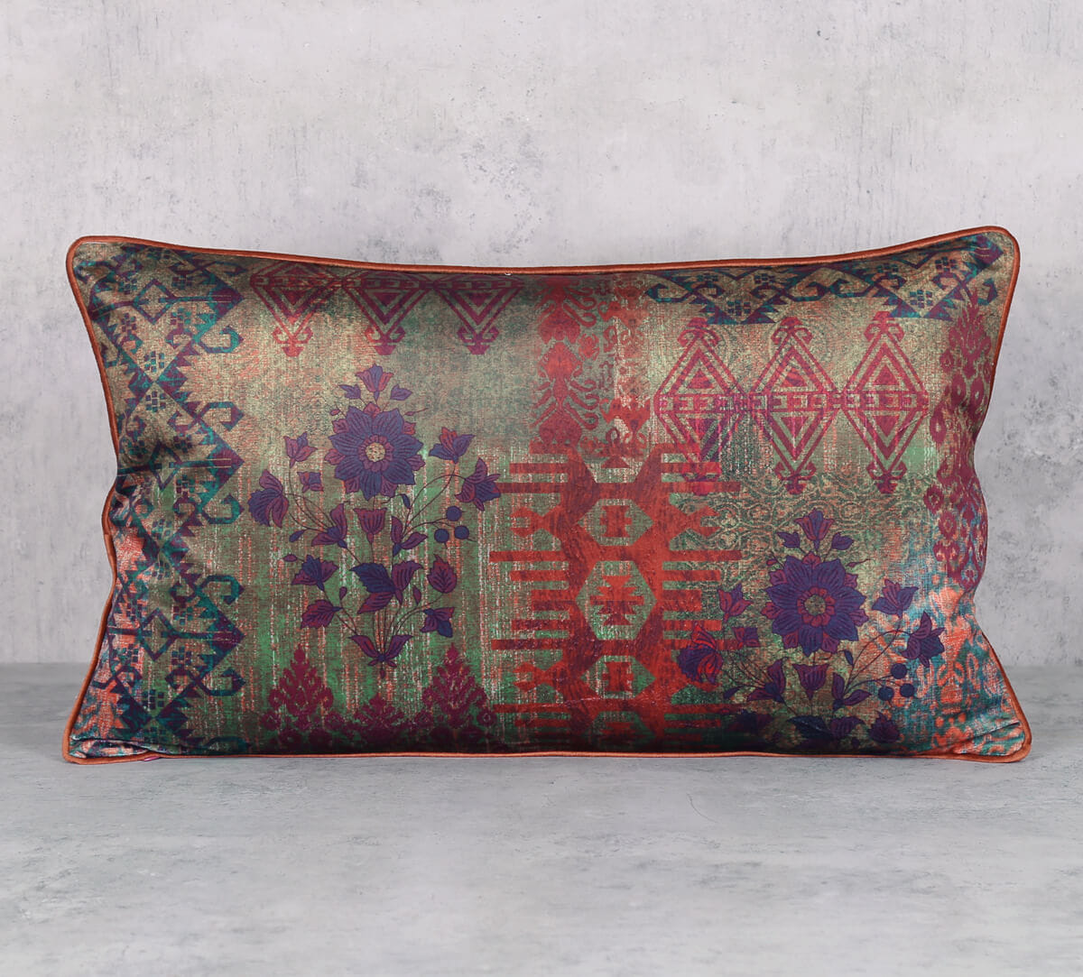 Tapestry of Treasures Velvet Rectangle Cushion Cover