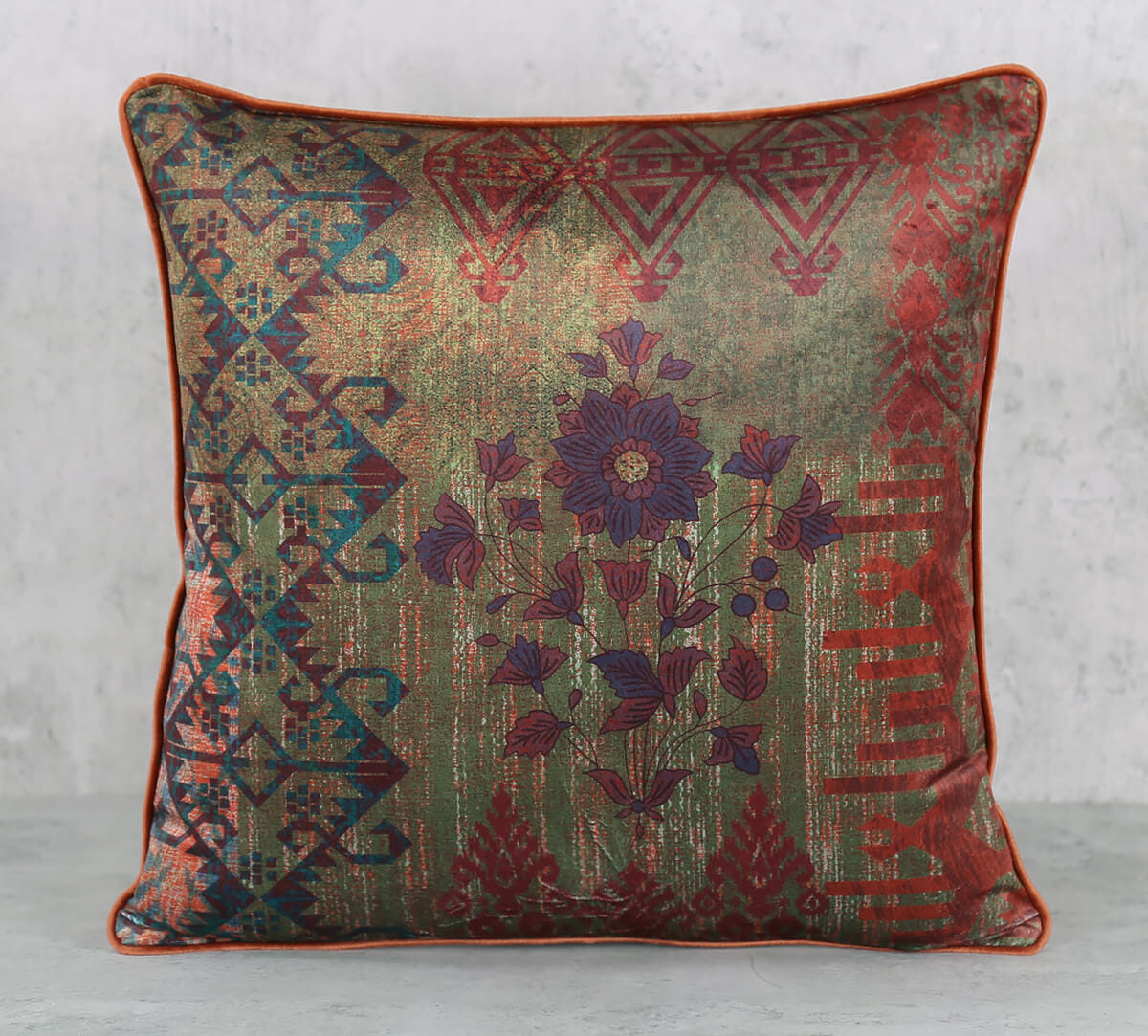 Tapestry of Treasures Velvet Cushion Cover