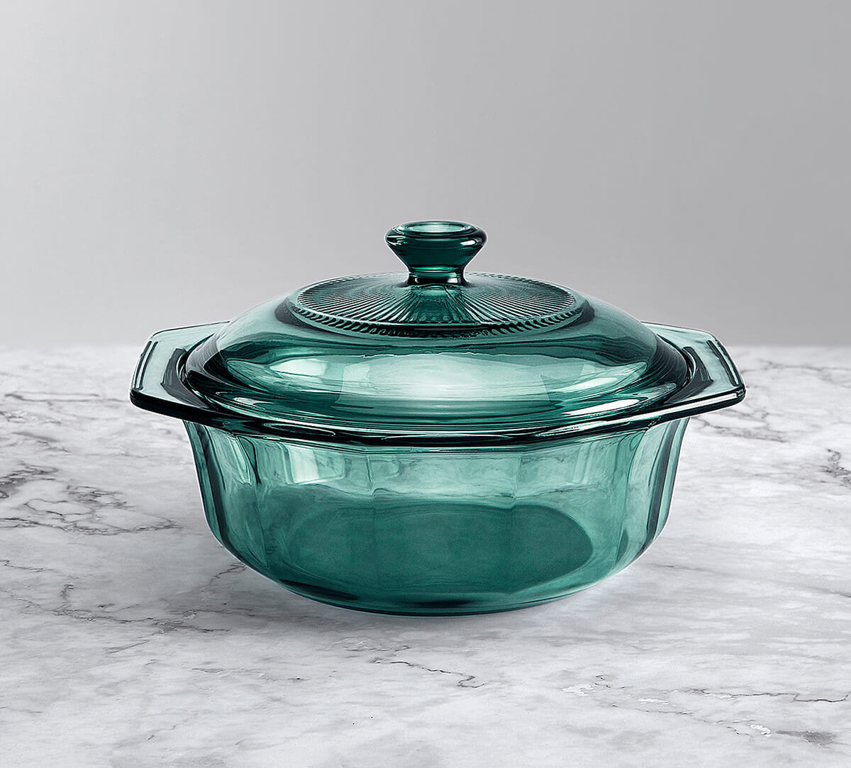 Teal Serving Bowl with Lid