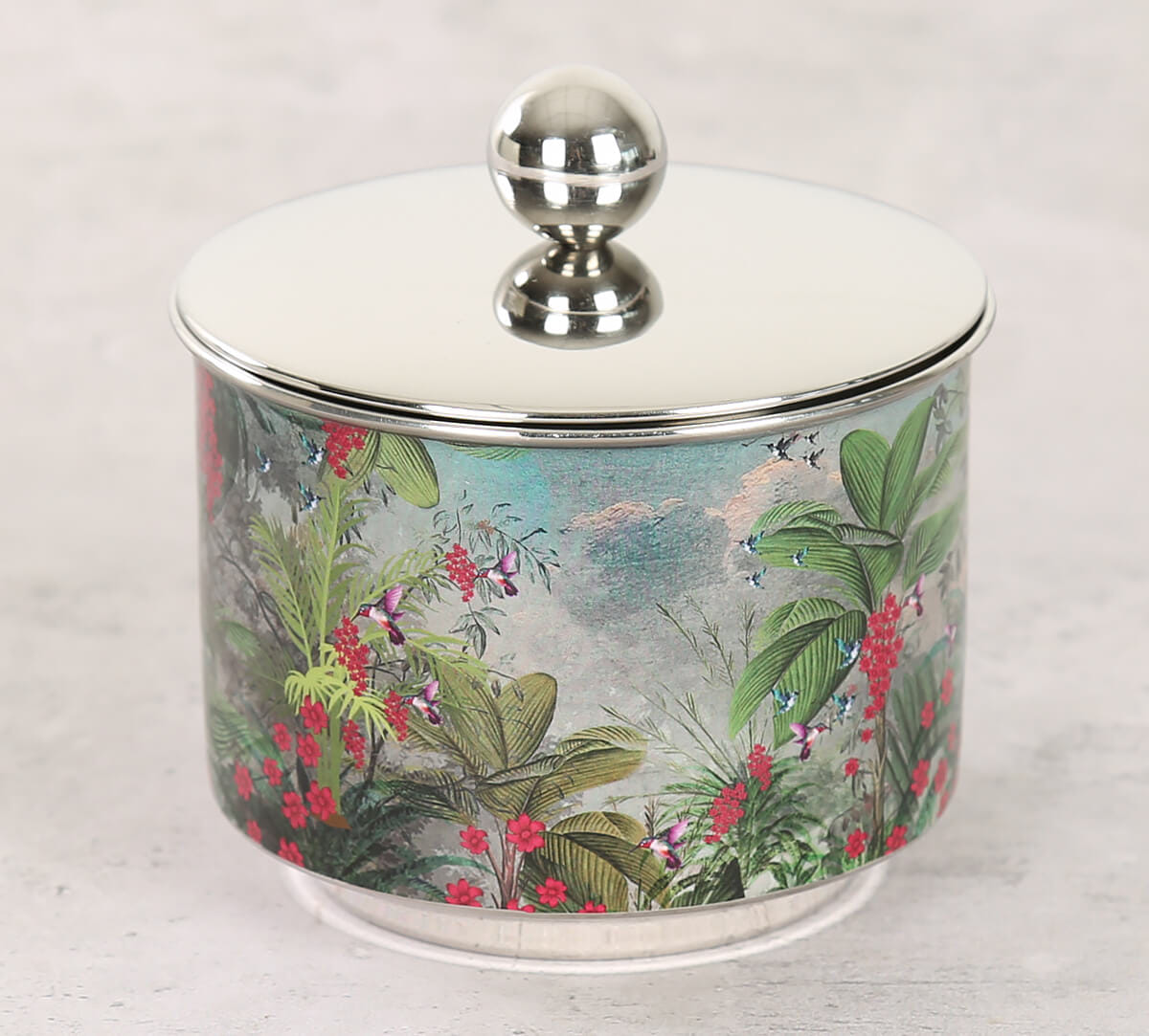 Tropical View Steel Bowl with Lid