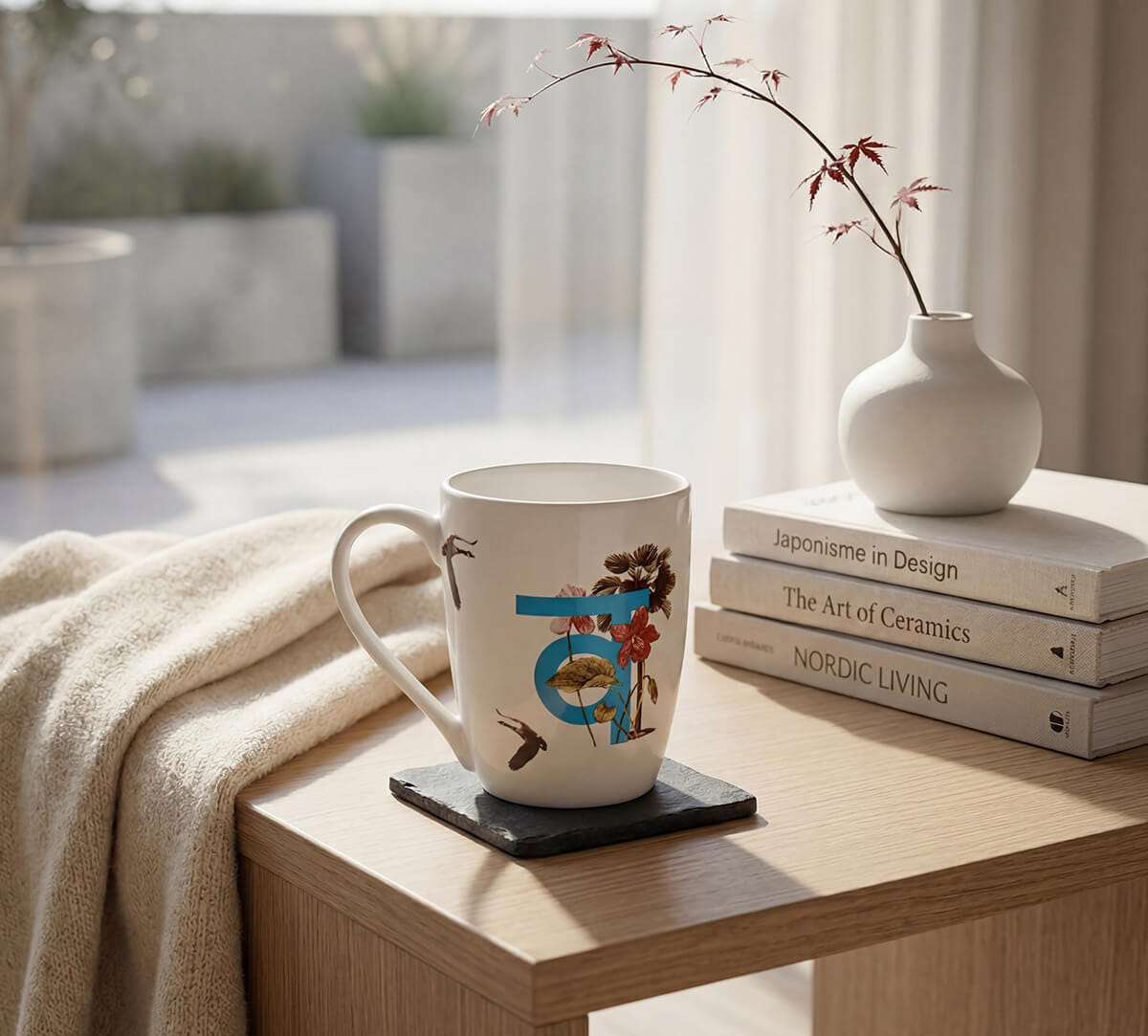 Vivacious Vinca Porcelain Coffee Mug