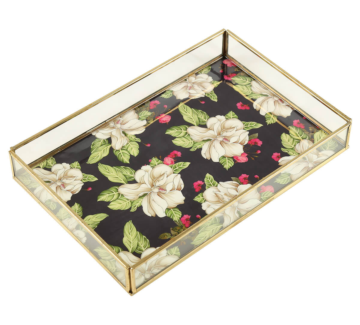 White Rose Allure Rectangle Tray