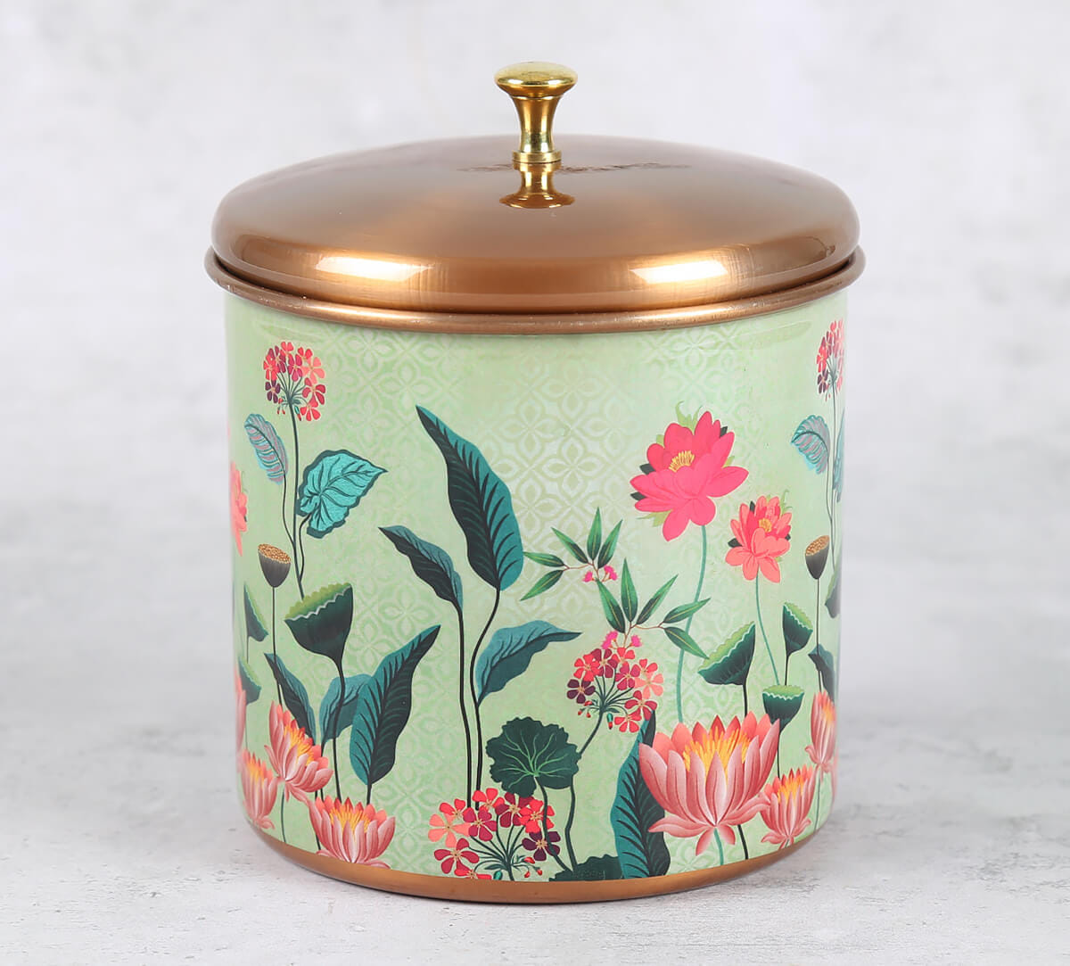 Whorls of Trefoil Steel Cookie Jar
