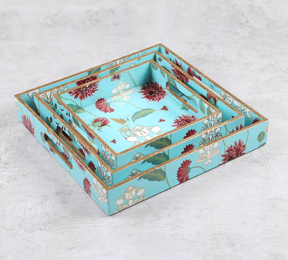 Zinnian Jazz MDF Square Tray