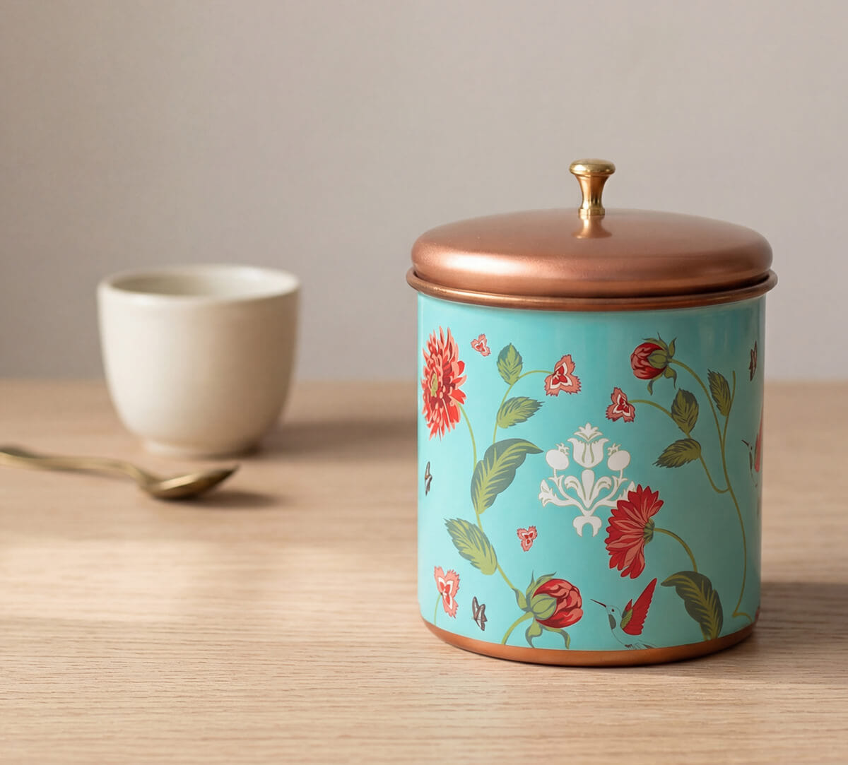 Zinnian Jazz Steel Cookie Jar
