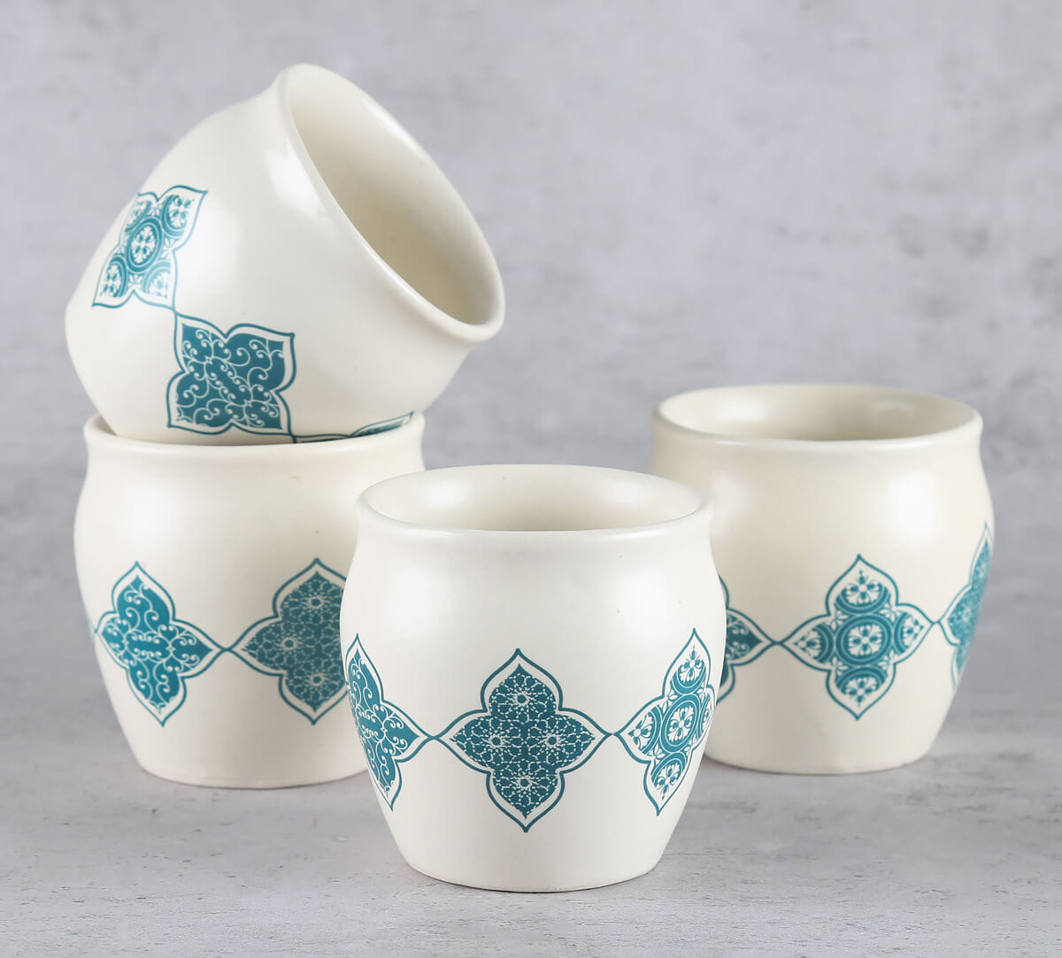 The Morning Glory Kullad (Set of 4)