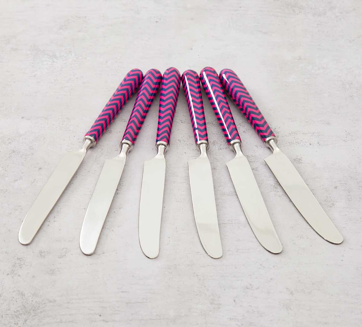 Chevron Melavo Butter Knife Set of 6