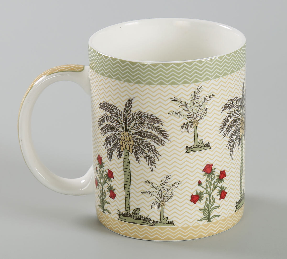 Chevron Palms Coffee Mug Set of 2