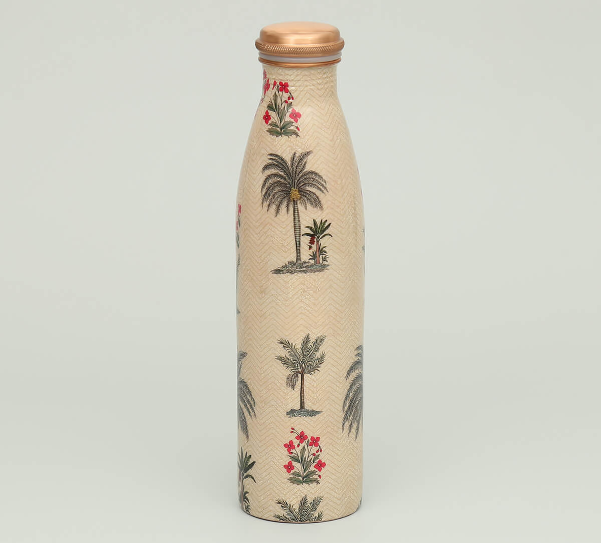 Chevron Palms Copper Bottle