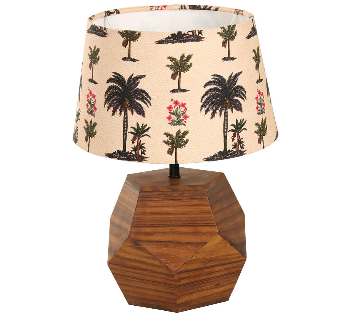 Chevron Palms Hexagonal Lamp