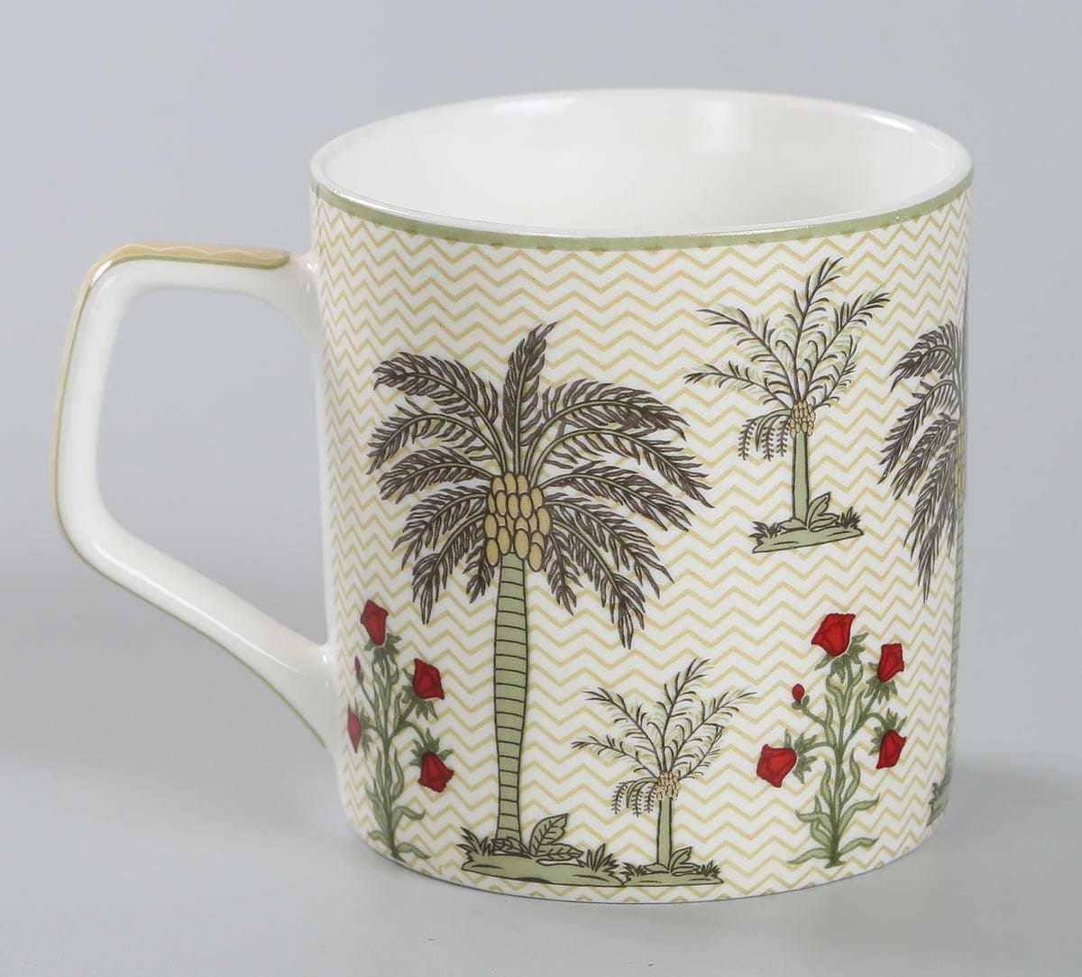 Chevron Palms Mug Set of 6