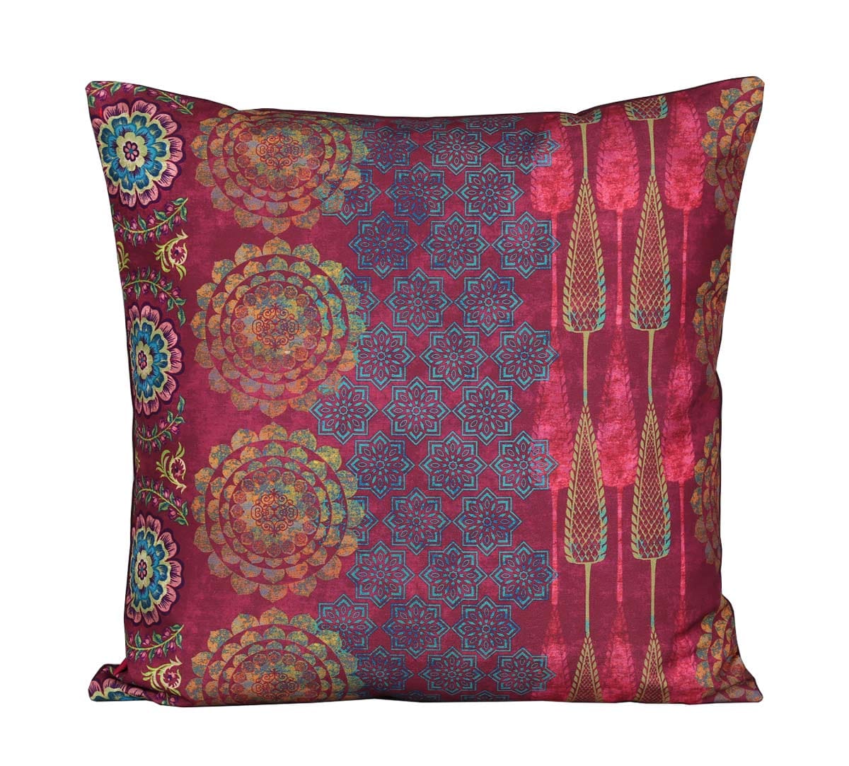 Conifer Rangoli Canvas Cushion Cover