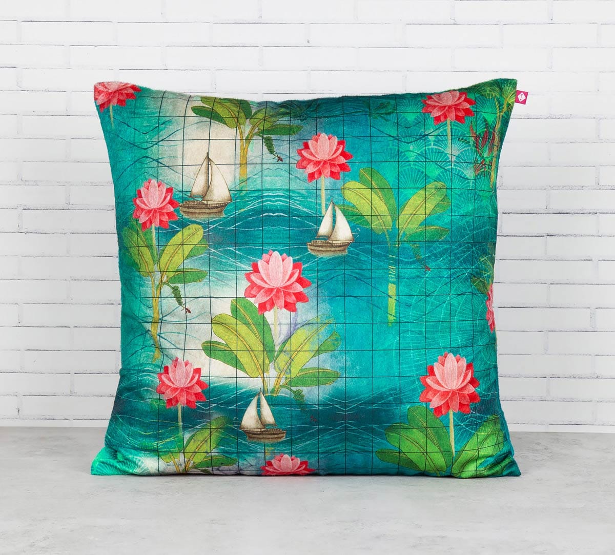 Cosmic Sail Blended Velvet Cushion Cover