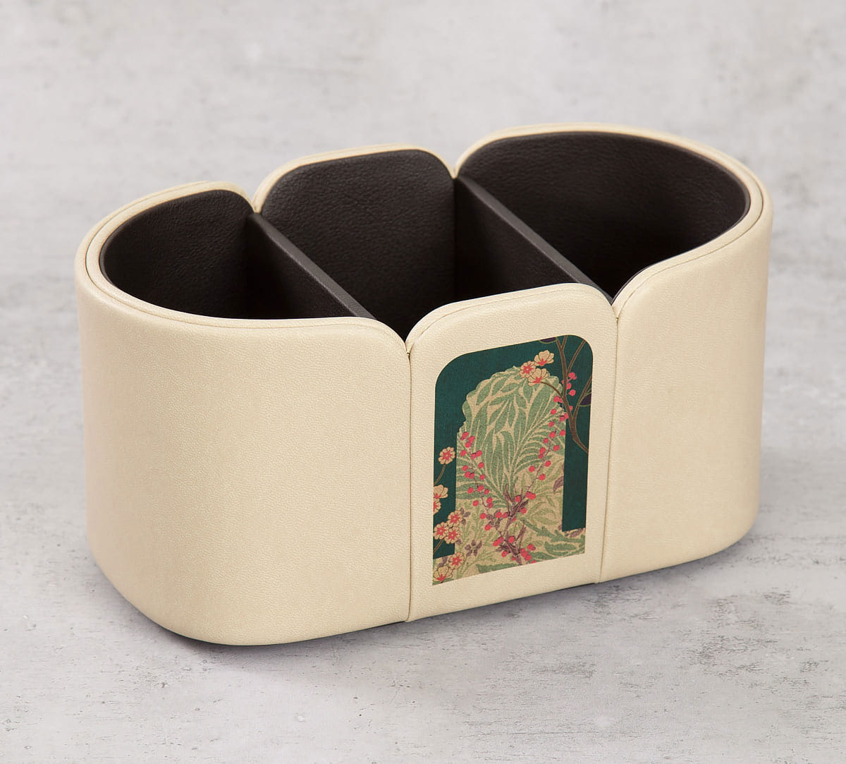 Cypress Vines Leather Desk Organiser