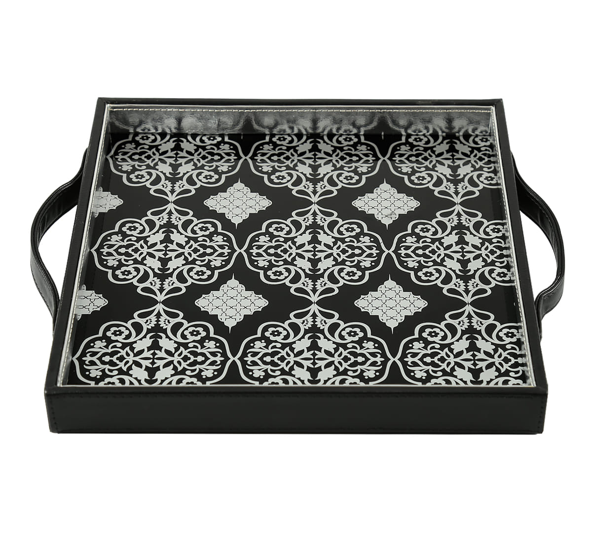 Damask Inception Leather Tray