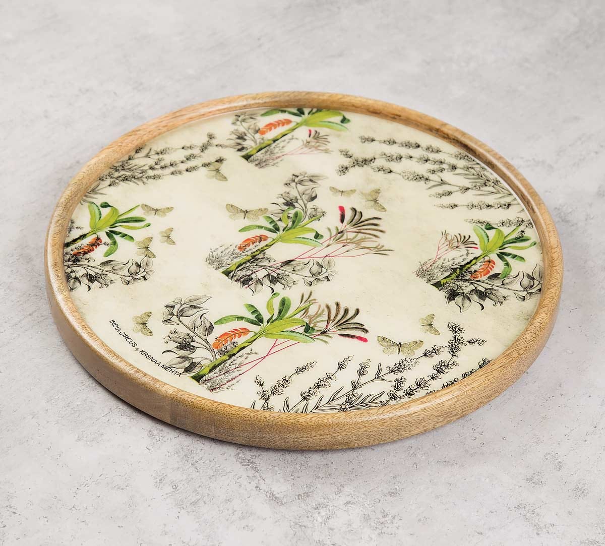 Desert Plants Wooden Wall Plate