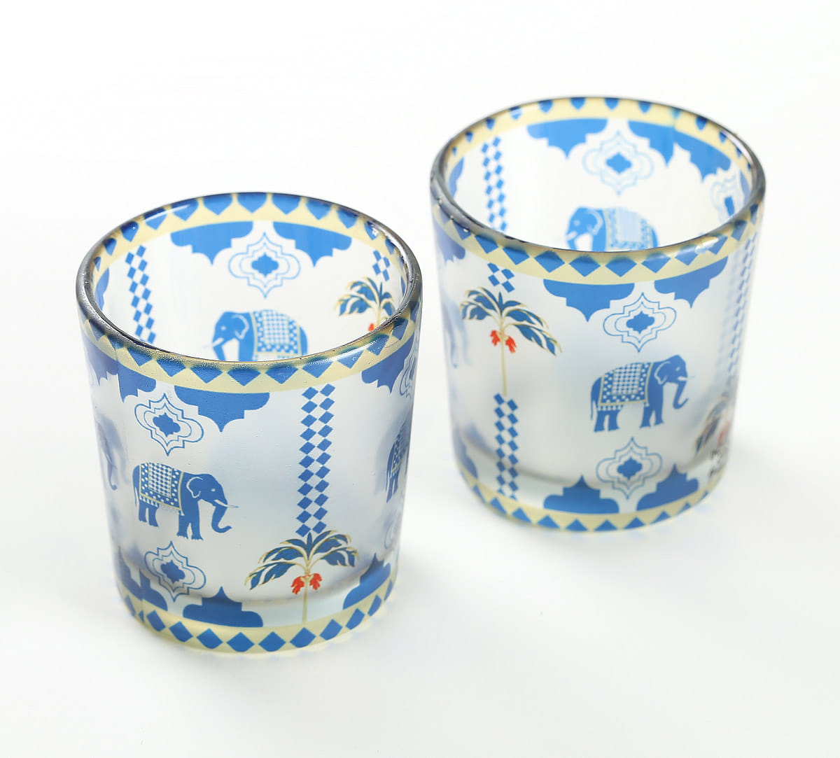 Earthy Symmetry Tea Light Holder Set of 2