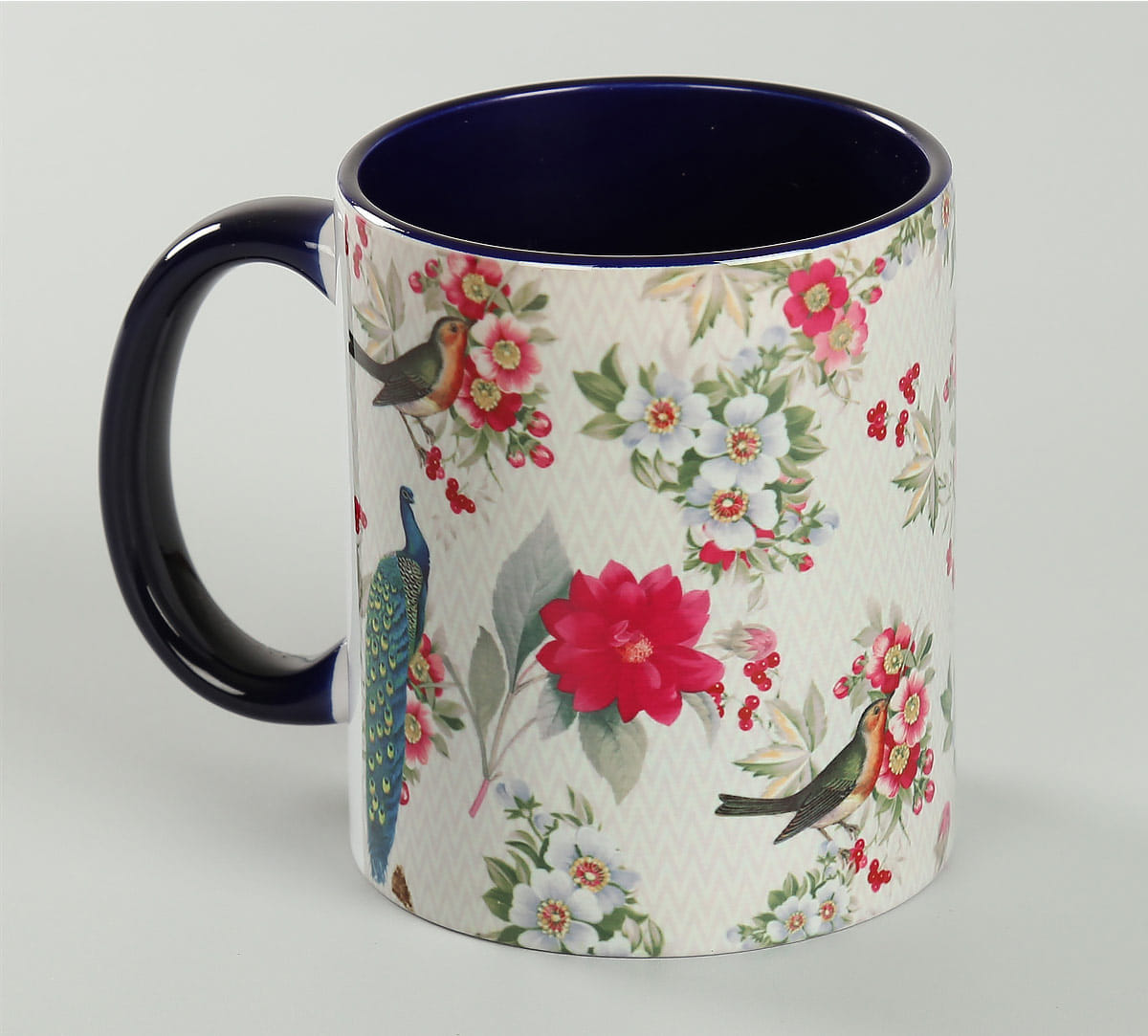 Feathered Garden Beige Coffee Mug