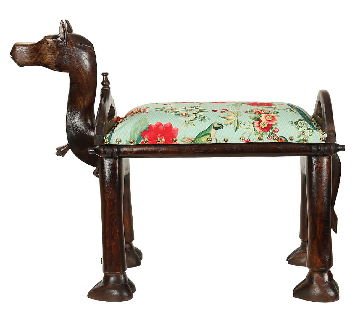 Feathered Garden Camel Pouffe