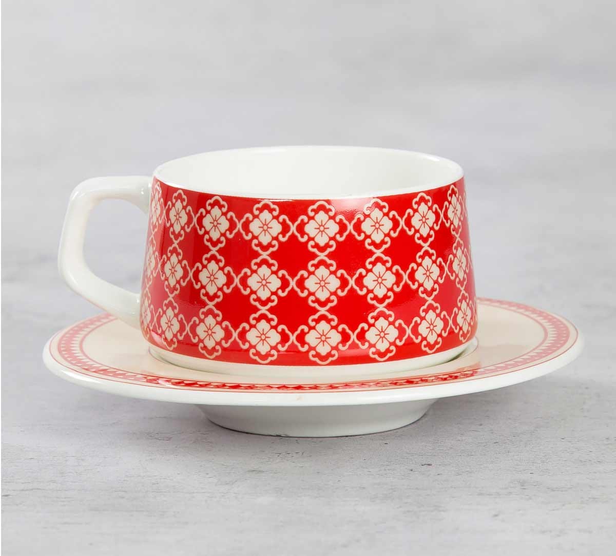 Fenced Sepals Mystery Cup and Saucer (Set of 6)