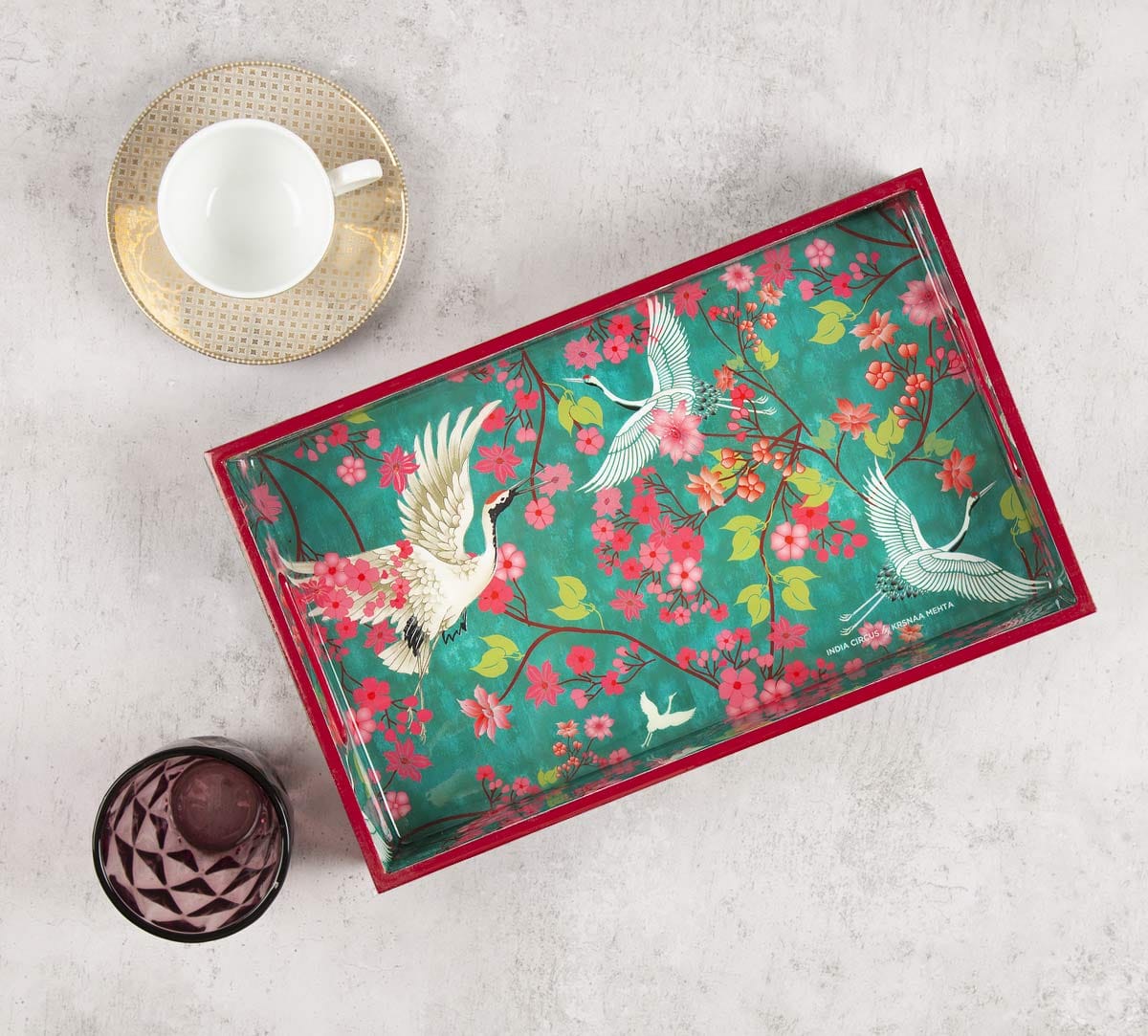 Flight of Cranes Rectangle Serving Tray