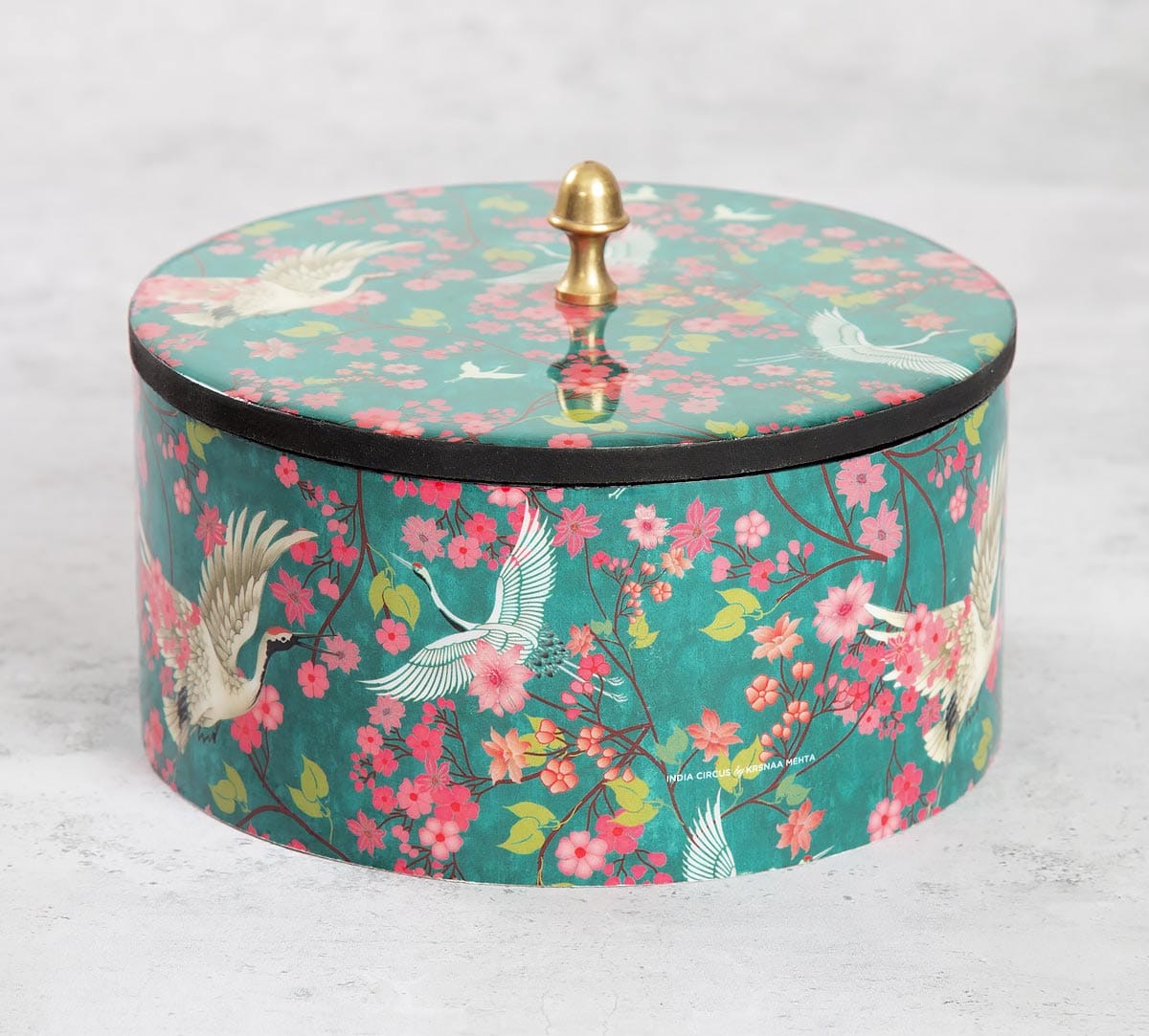 Flight of Cranes Round Storage Box