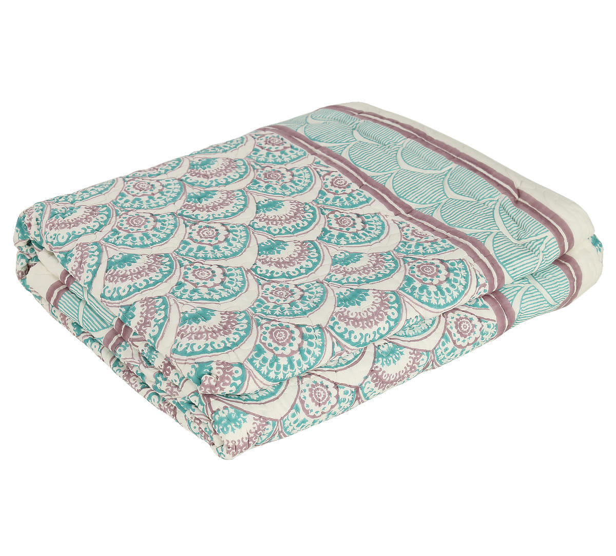 Floral Cloud Quilted Bed Cover Set