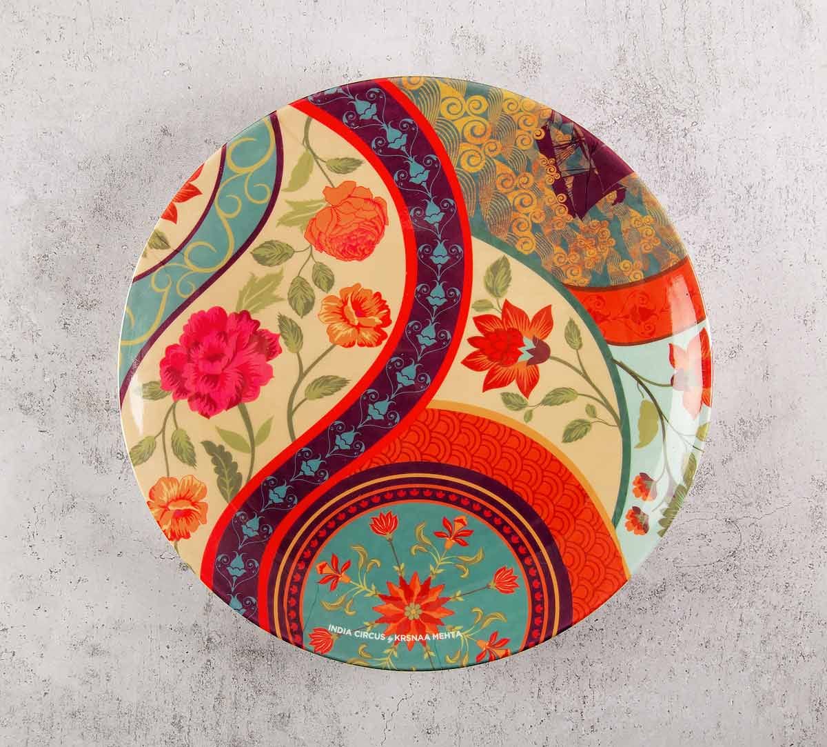 Floral Embroidery 8" Decorative and Snacks Platter