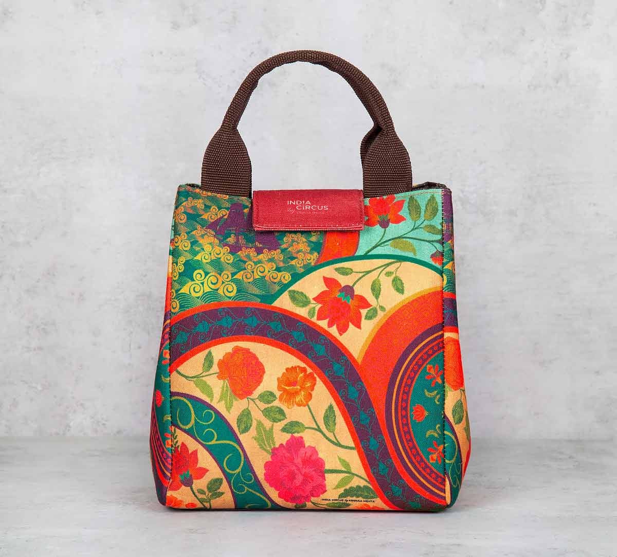 Floral Embroidery Lunch Bag