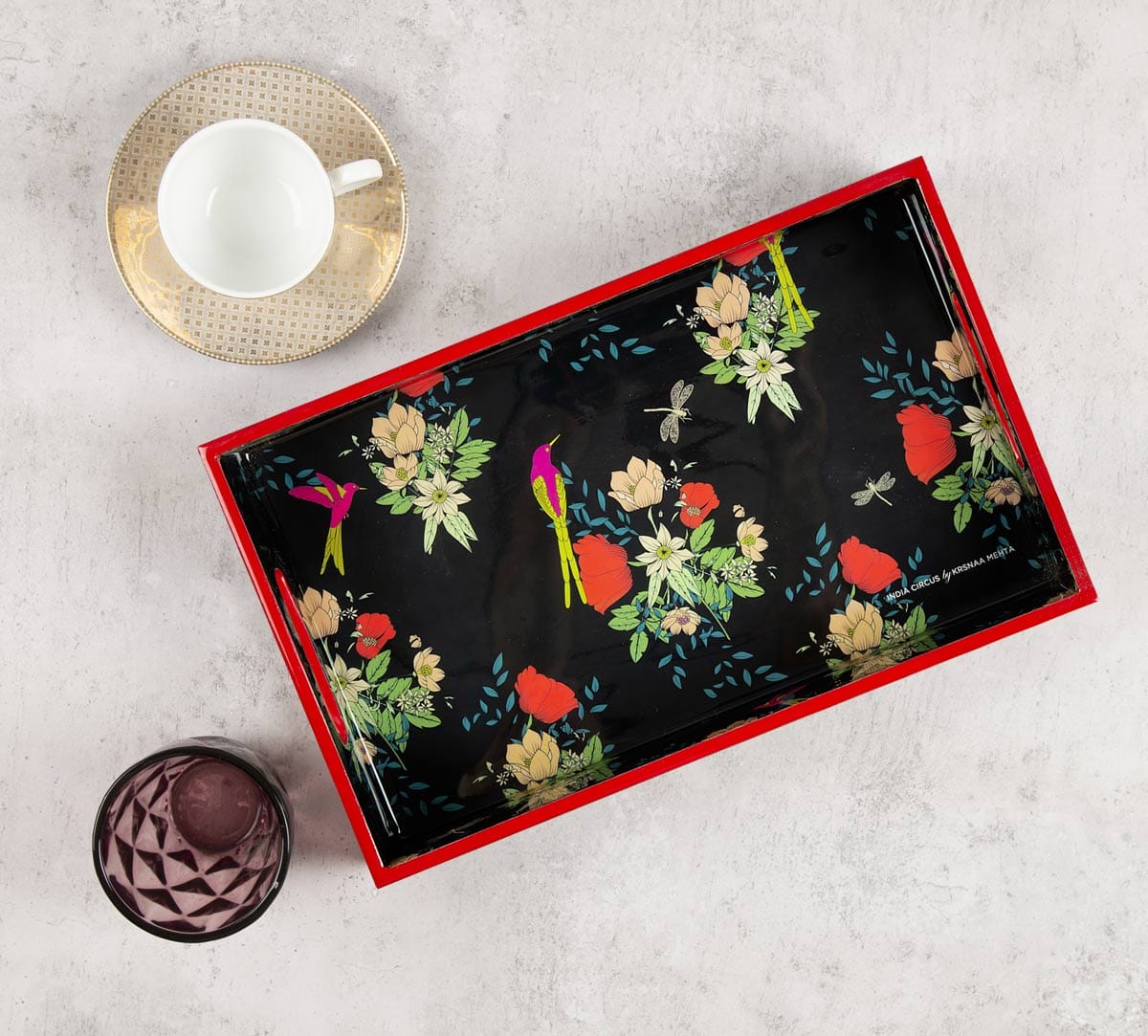 Floral Fascination Rectangle Serving Tray