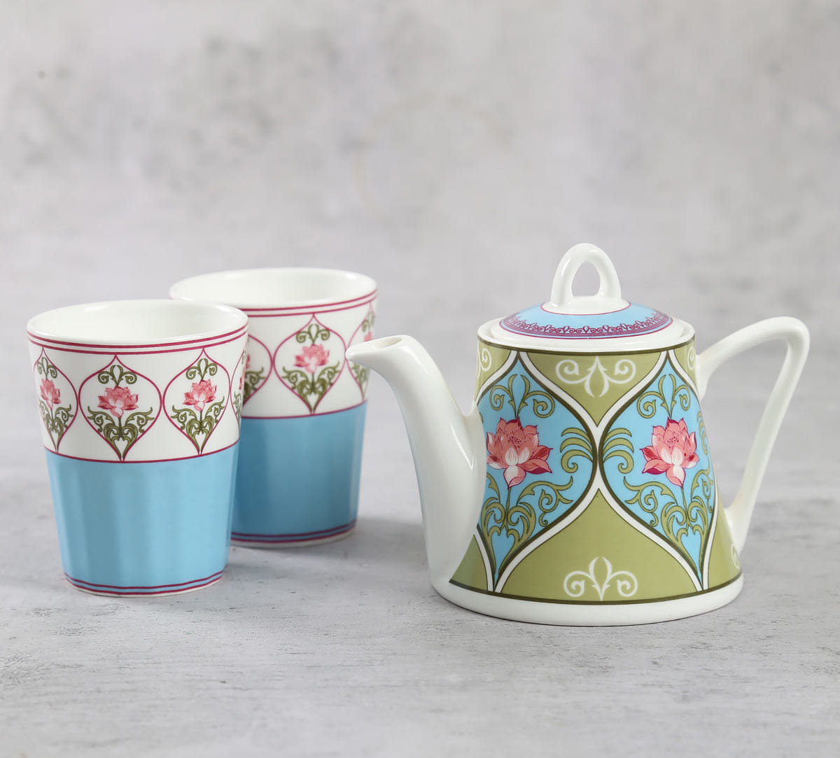 Floral Illusion Tea Kettle Set