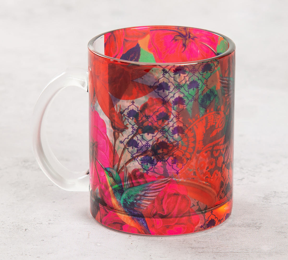 Floral Kingdom Glass Mug