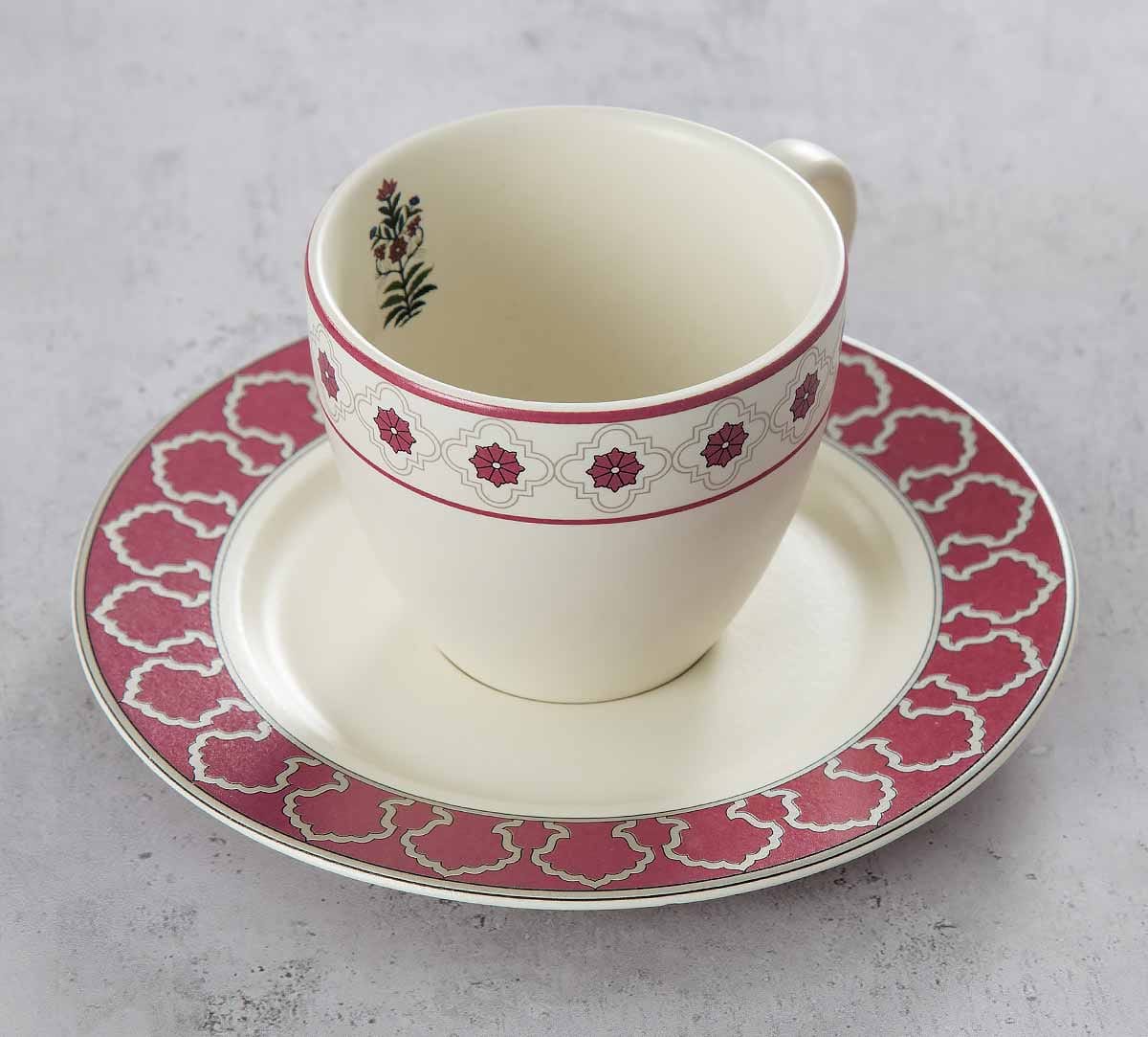 Floral Lattice Cup and Saucer