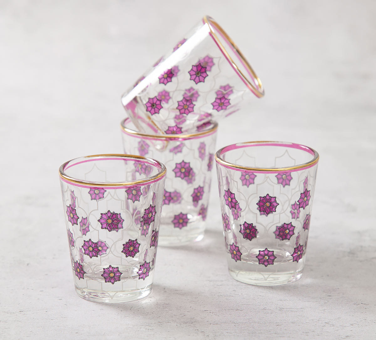 Floral Lattice Shot Glass (Set of 4)