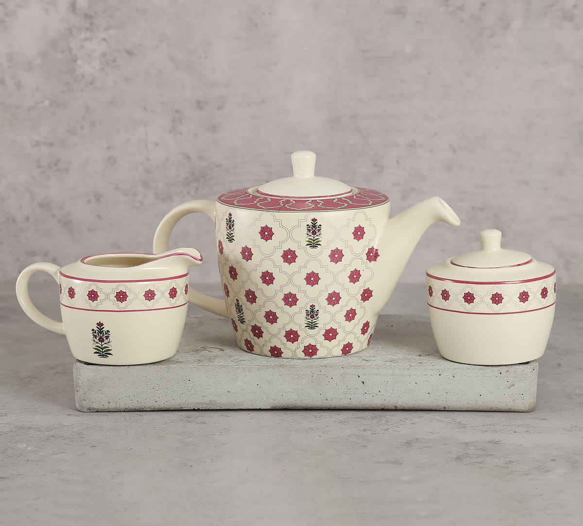 Floral Lattice Tea Set