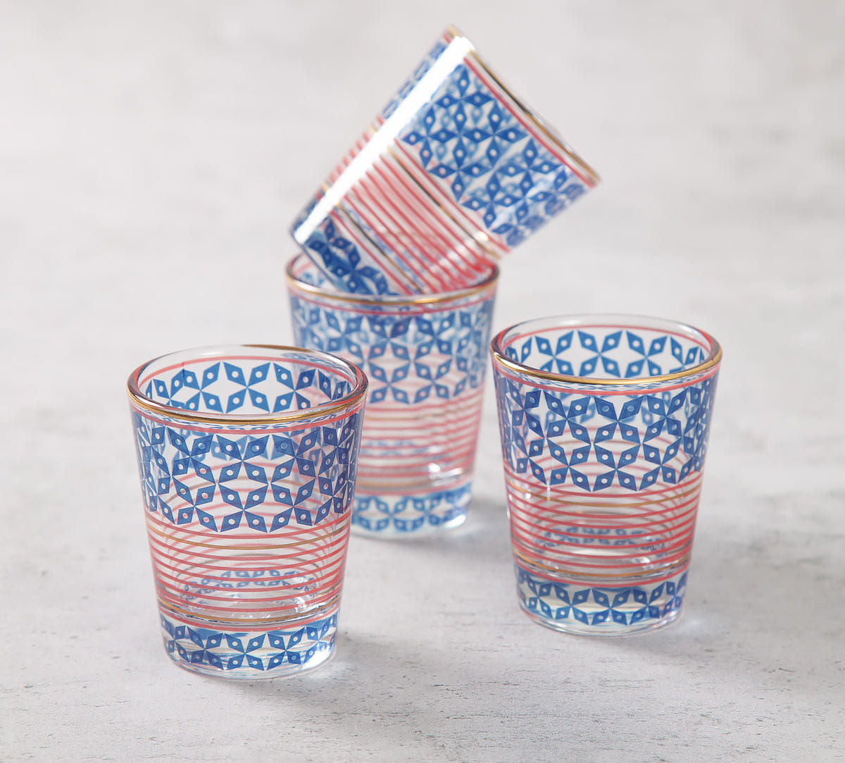Flowers and Ferns Shot Glass (Set of 4)