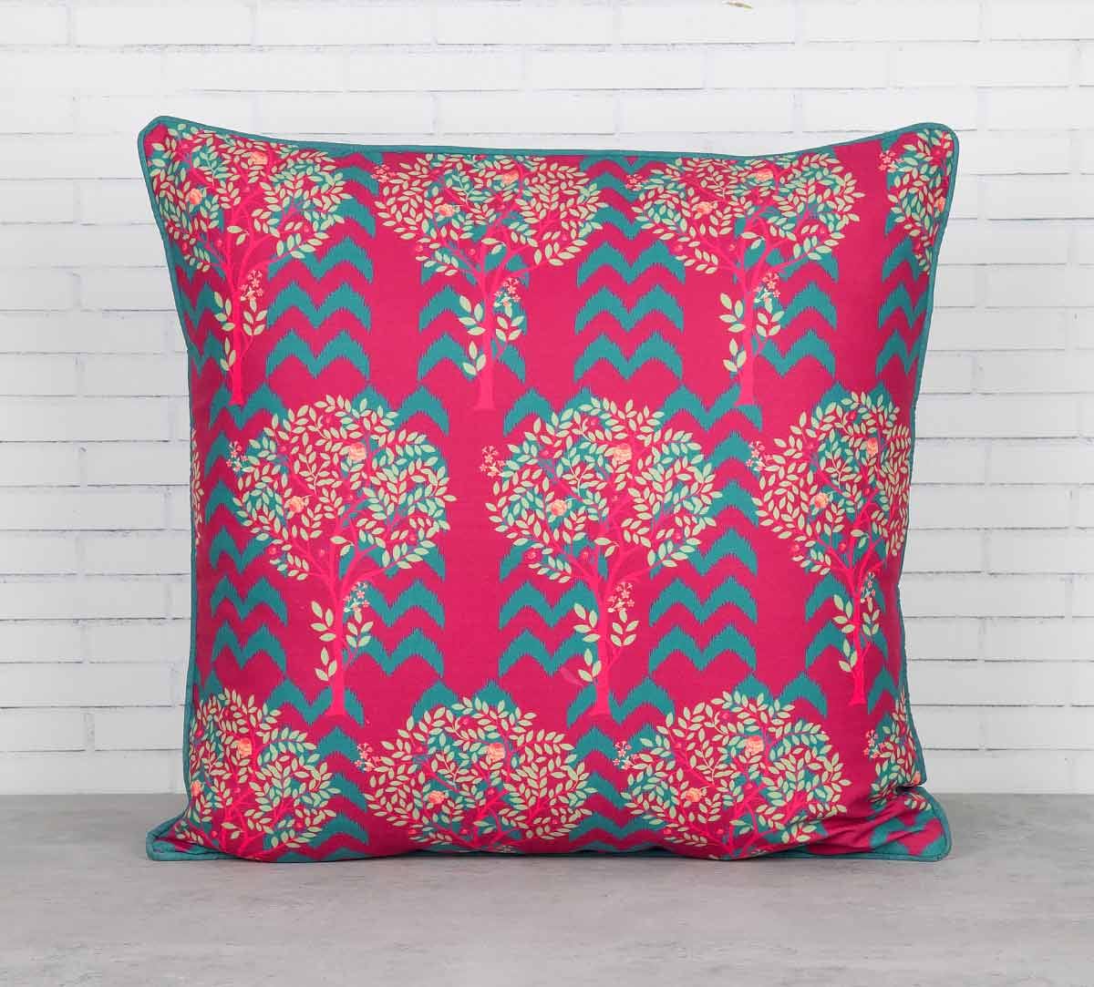 Flutter Tree Satin Blend Cushion Cover
