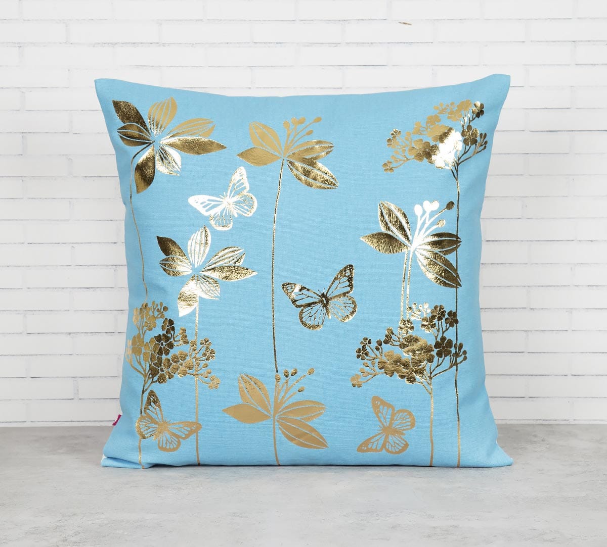 Fluttering Butterfly Foil Cushion Cover