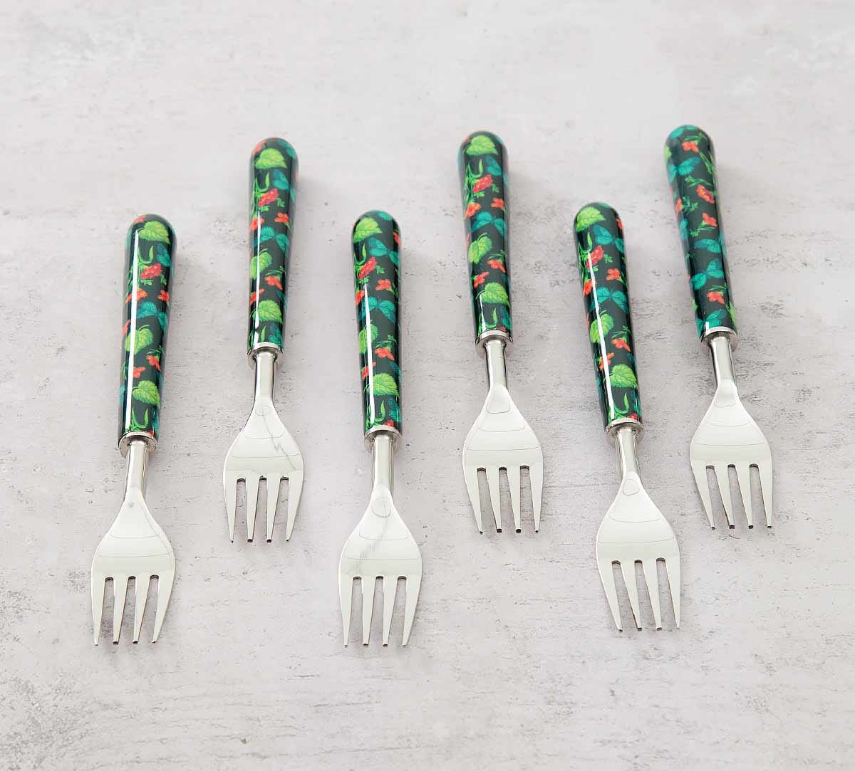 Fluttering Extravagance Fruit Fork Set of 6