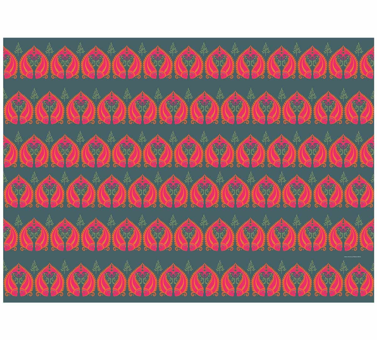 Fuchsia Fish Romance Gift Wrapping Paper (Set of 6)