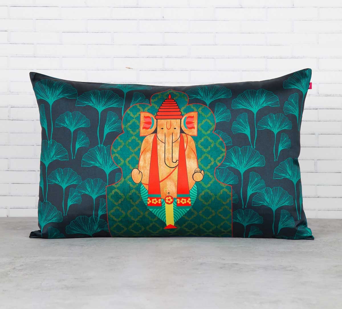 Ganeshas Riad Arch 20" x 12" Blended Taf Silk Cushion Cover