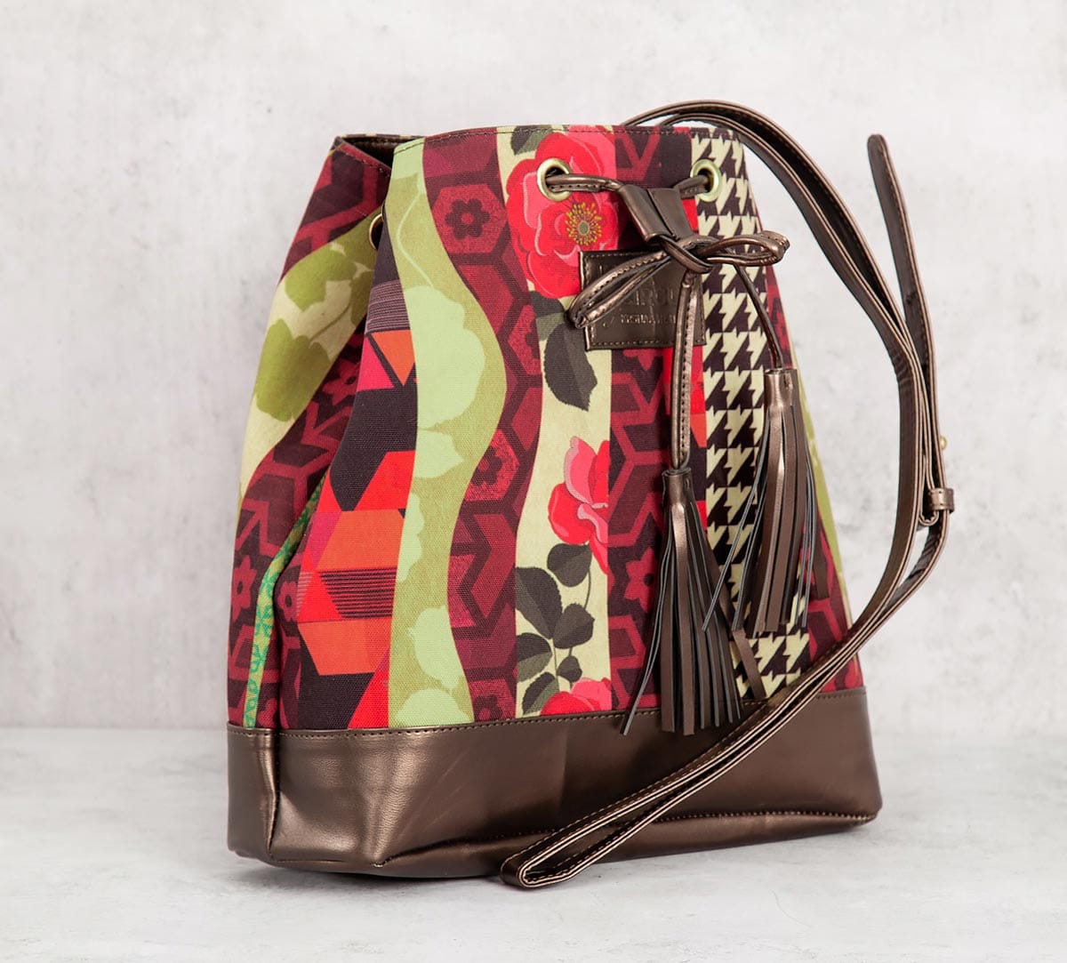 Geometrical Straps Hobo Bag