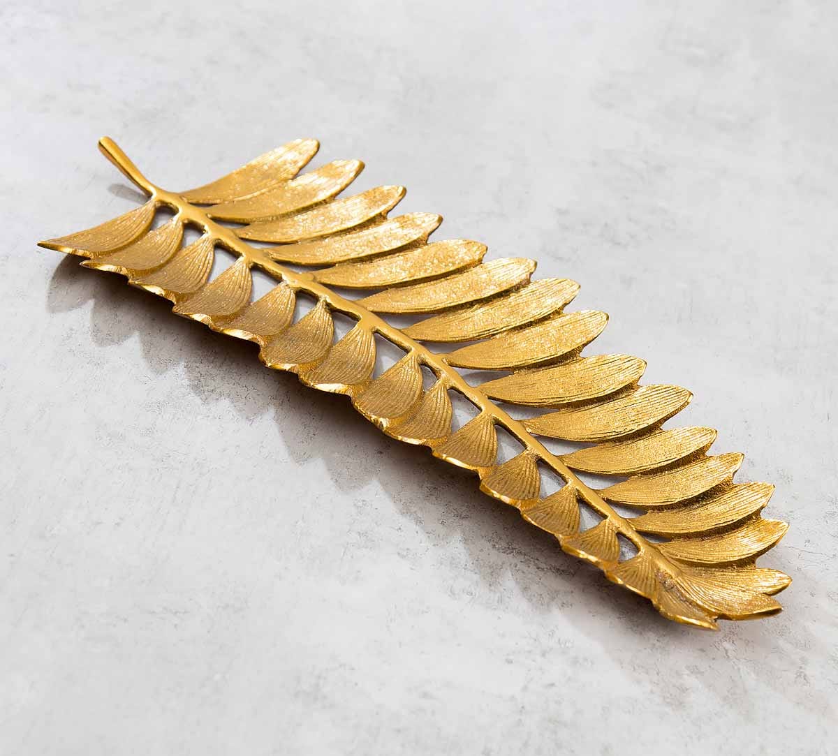 Golden Palm Leaf Platter